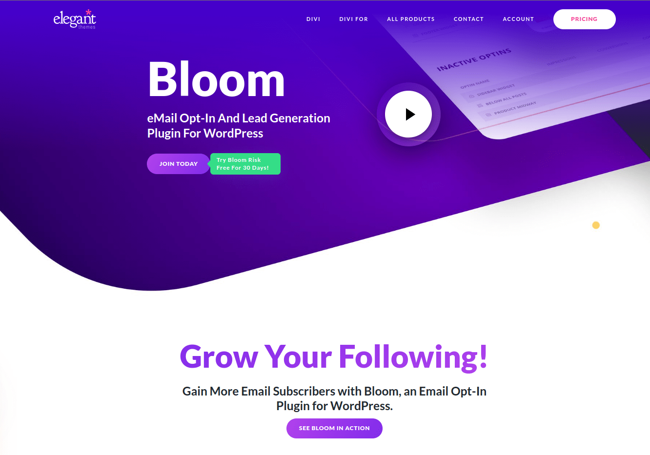 bloom plugin elegant themes