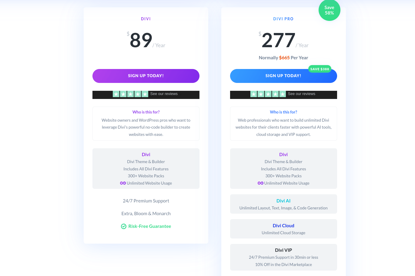 elegant themes pricing