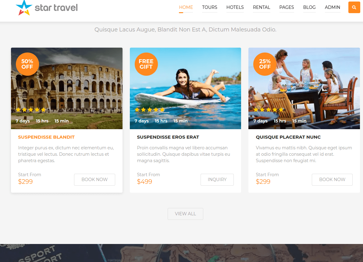 star travel wrap bootstrap